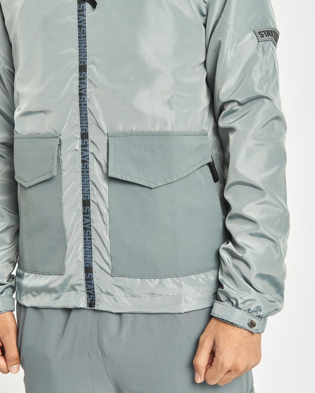 fossil Grey Windbreaker