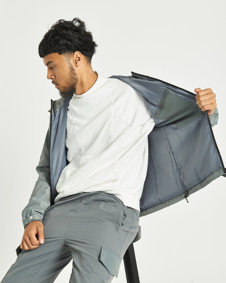 fossil Grey Windbreaker